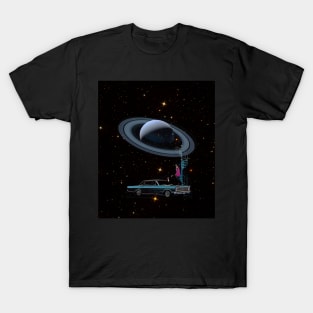 Way to Saturn collage art T-Shirt